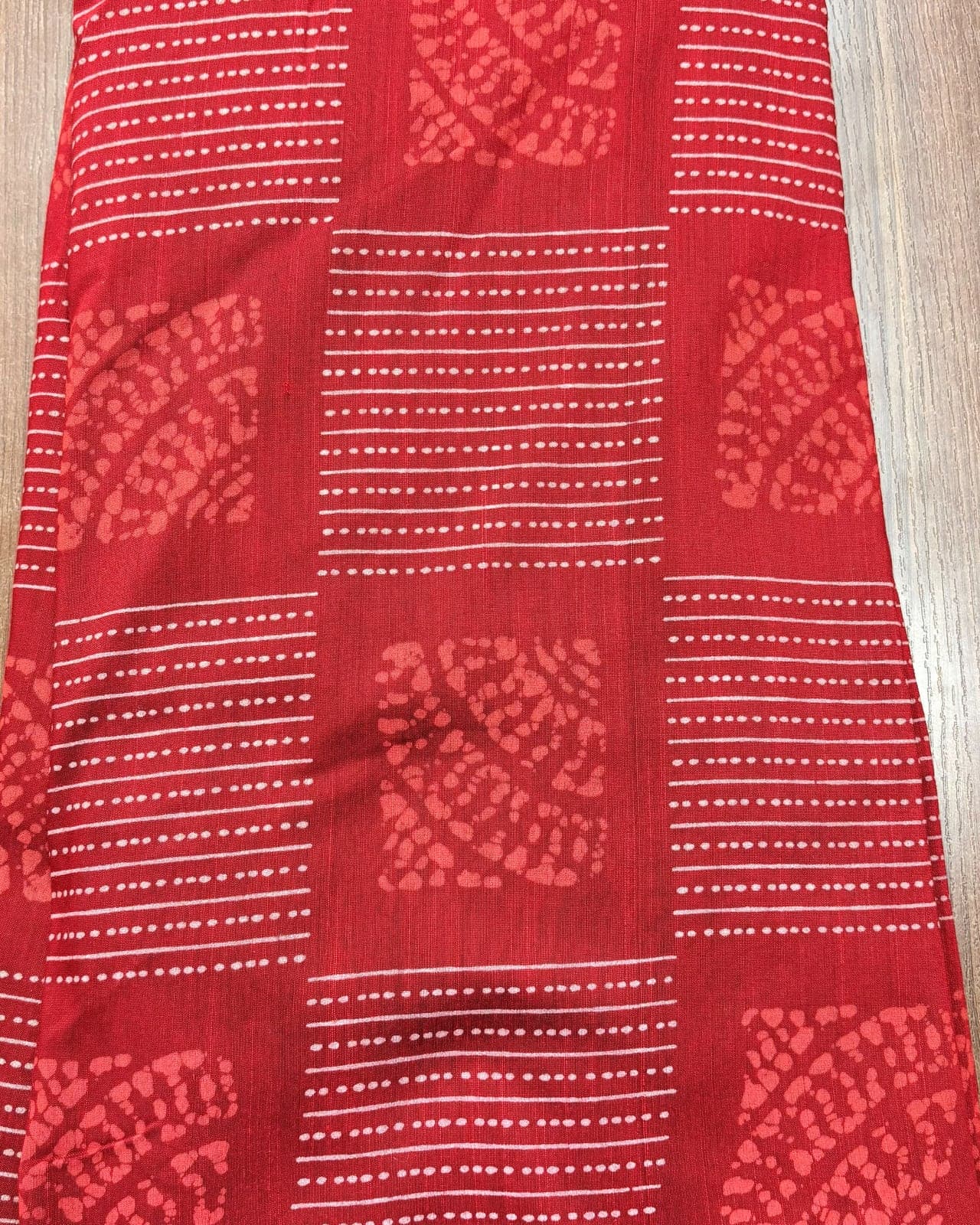 Red bandhani print georgette