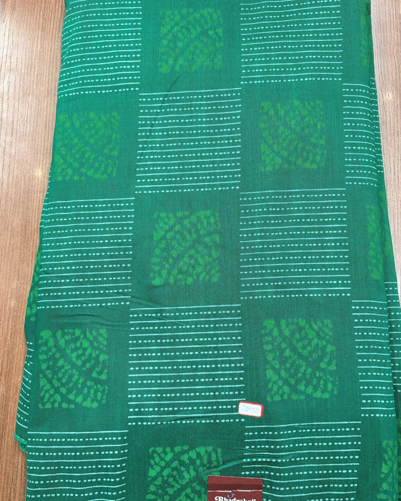 Green bandhani print georgette