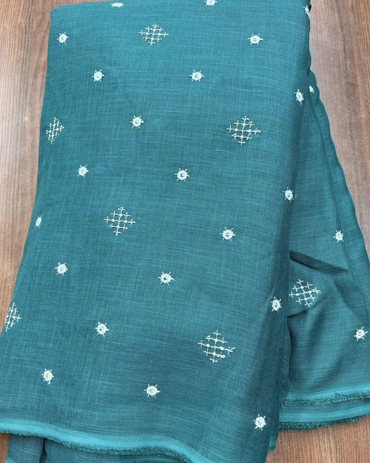 Teal kota with white butta